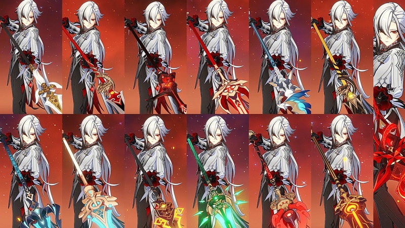 C0 Arlecchino 3, 4 5 Star Weapon Damage Comparison, Genshin