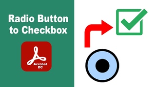 how to convert radio button to checkbox in Adobe Acrobat Pro DC PDF Editor
