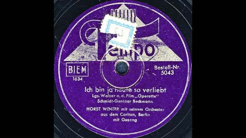 Ich bin ja heute so verliebt HORST WINTER mit seinem