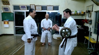 Hojo undo training at Kyudokan hombu dojo. January 2016.