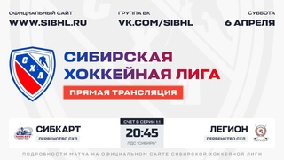Первенство СХЛ. ПЛЕЙ-ОФФ. “Сибкарт“ - “Легион“. ЛДС “Сибирь“.  г.