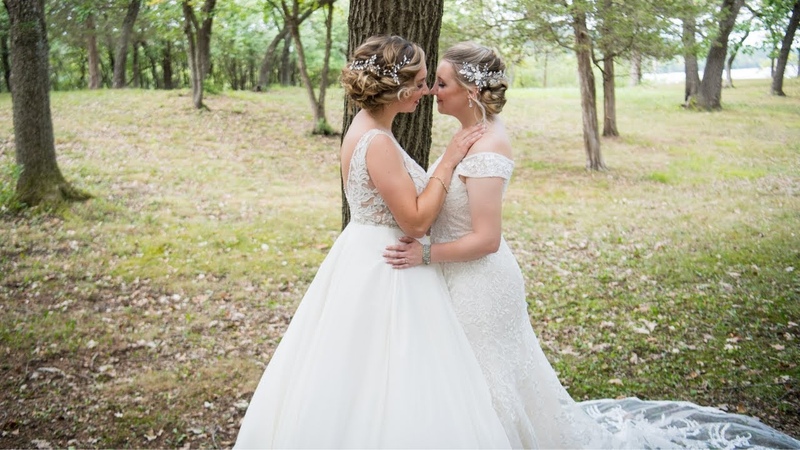Lesbian Wedding Beautiful Ceremony on the Mississippi