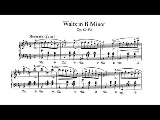 Ф. Шопен | Вальс си минор Op. 69 No. 2 | ноты для фортепиано | классическая музыка 16+