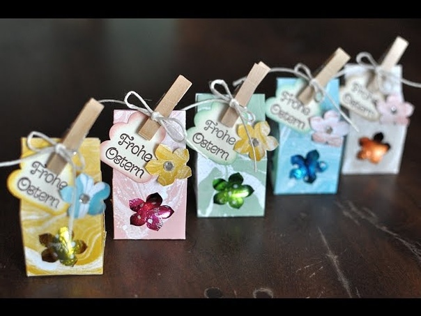 Tutorial: Mini Milchkarton für Schokoeier mit Produkten von Stampin