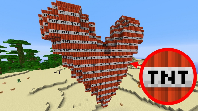 СЕРДЦЕ ИЗ TNT. 1. 000 БЛОКОВ ДИНАМИТА В
