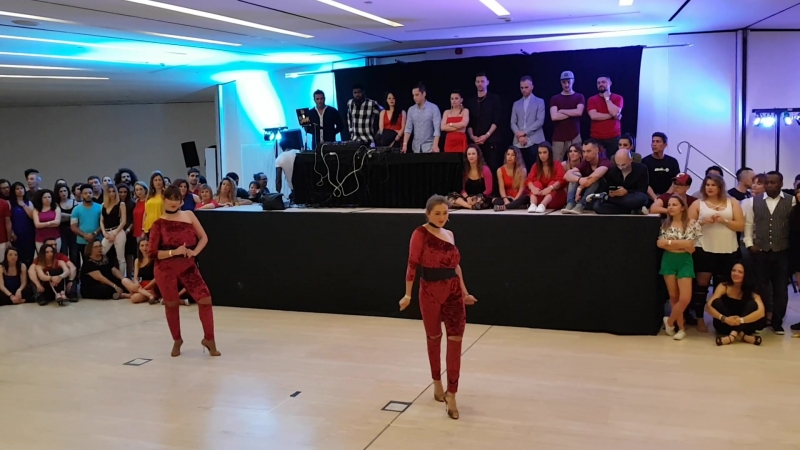Marina Alina in Madrid kizomba show Dancing