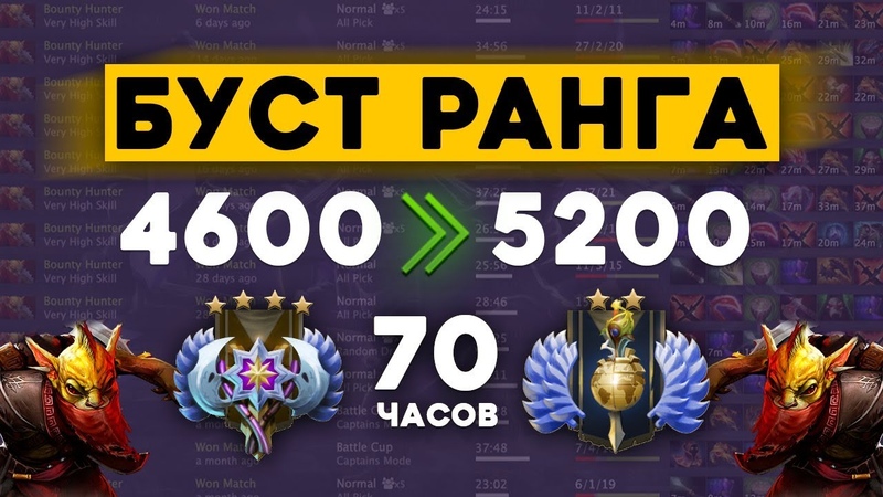 ДОТА 2 БУСТ: 4600 5200, , На саппортах Дота 2, , Bounty Hunter