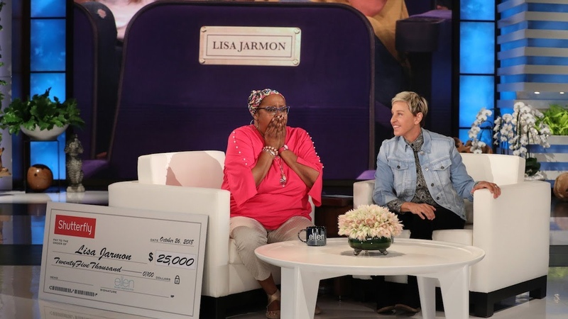 Lisa Jarmon Receives a Rare Ellen Show
