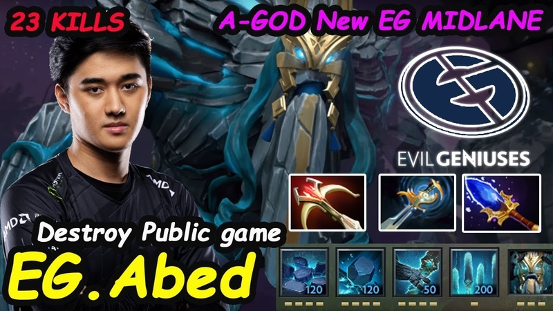 EG Abed Tiny A GOD New EG MIDLANE Destroy Public Game No Mercy Dota 2 7. 22