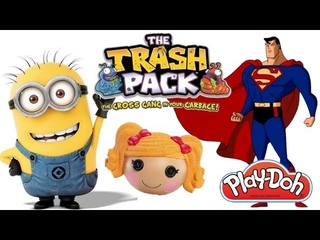 Play Doh Magic surprises Minions Trashies Superman Lalaloopsy - Eggs and toys tv