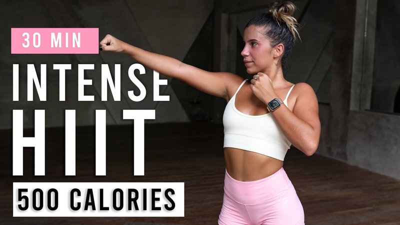 30 Min Intense HIIT Workout For Fat Burn Cardio, Burn 500 Calories, At Home, No