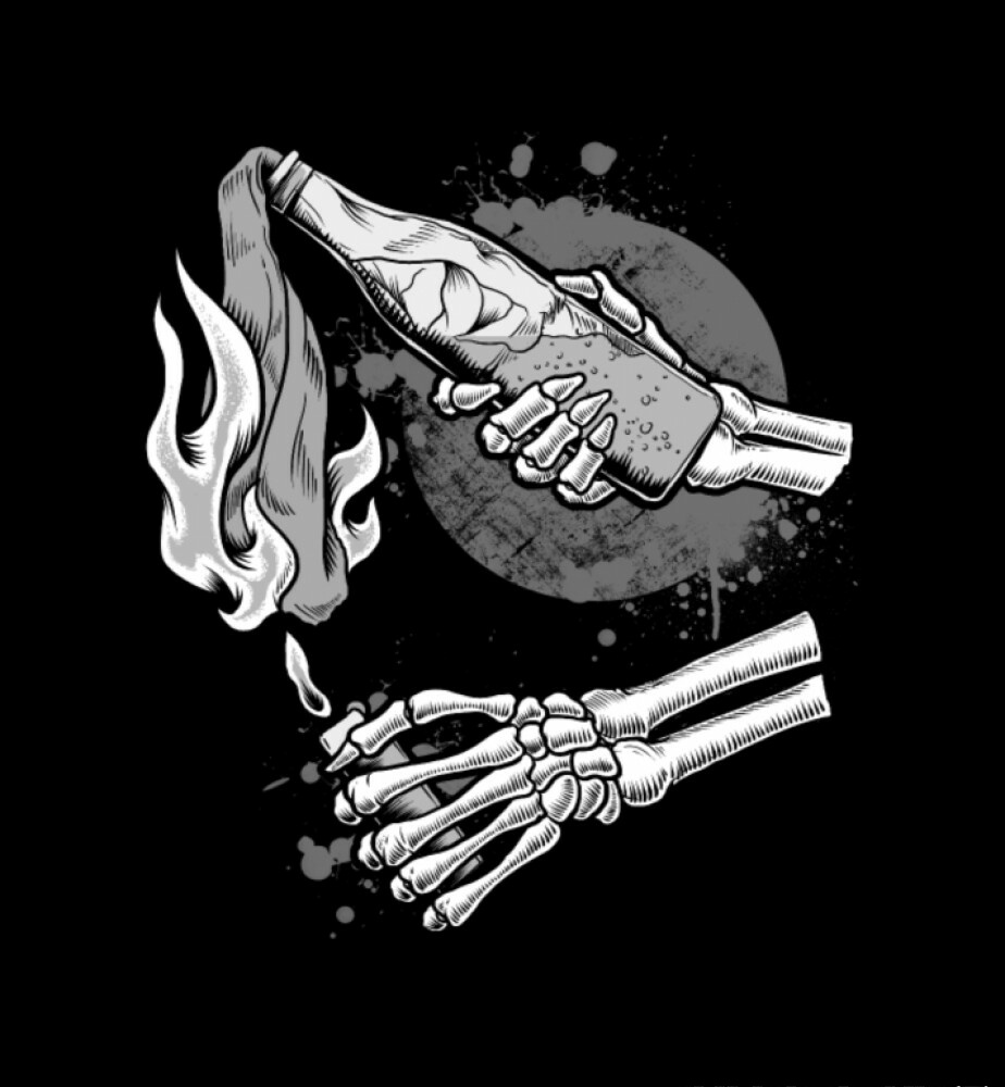 Коктейль Молотова тату