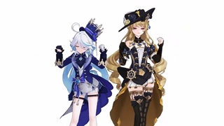 Genshin ImpactMMDKetsu Drum MEME /Furina/Navia#genshinimpact  #furina  #meme #navia