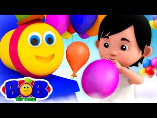 Balloon Race Song | Kindergarten Nursery Rhymes & Preschool Kids Songs | Bob The Train | Kids Tv