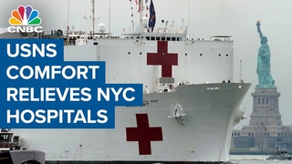 Coronavirus: USNS Comfort hospital ship arrives in New York City