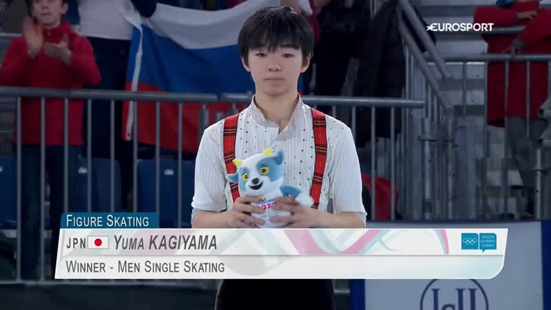 YOG 2020 Award medal ceremony men ( Yuma Kagiyama, Andrei Mozalev, Daniil