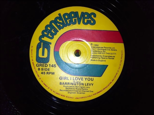 Barrington Levy Girl I Love