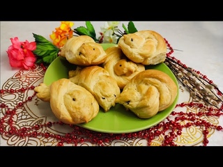 Булочки Жаворонки из дрожжевого теста.  Вкусные пасхальные булочки. Yeast dough buns