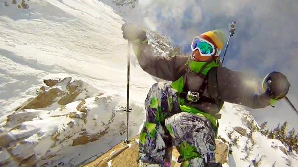 Go Pro HD: Skiing Cliff Jump with Jamie