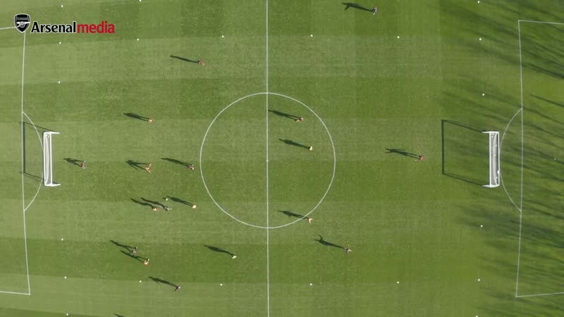Drone special Behind the scenes at Arsenal U23 training at London